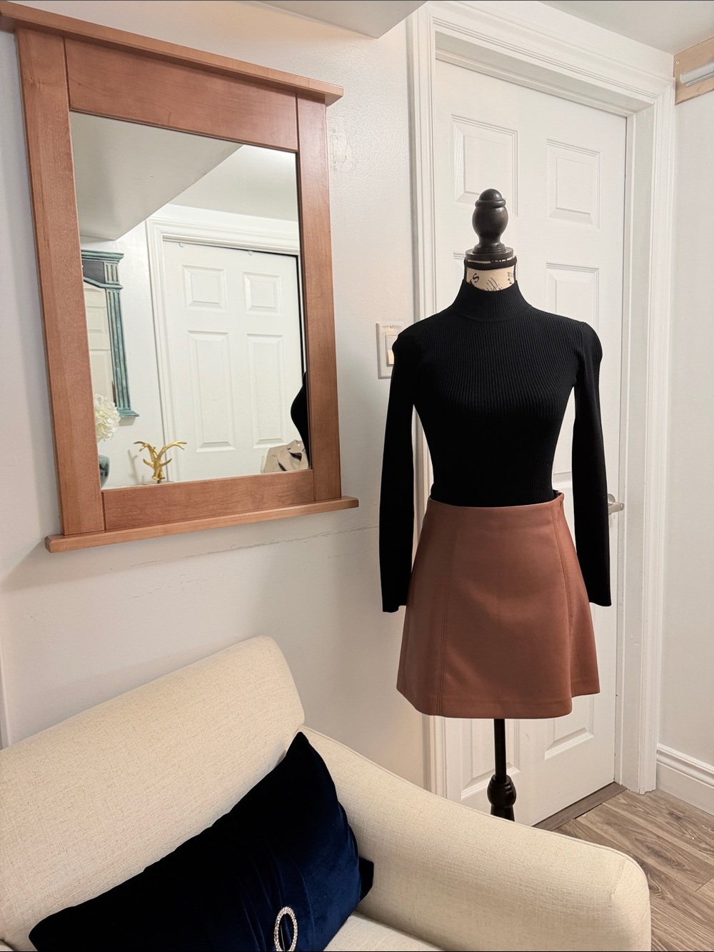 Babaton Chestnut Mini Skirt